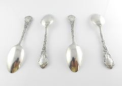 Set of 4 Gorham Versailles Sterling Silver Oval Soup/Dessert Spoon W/Mono