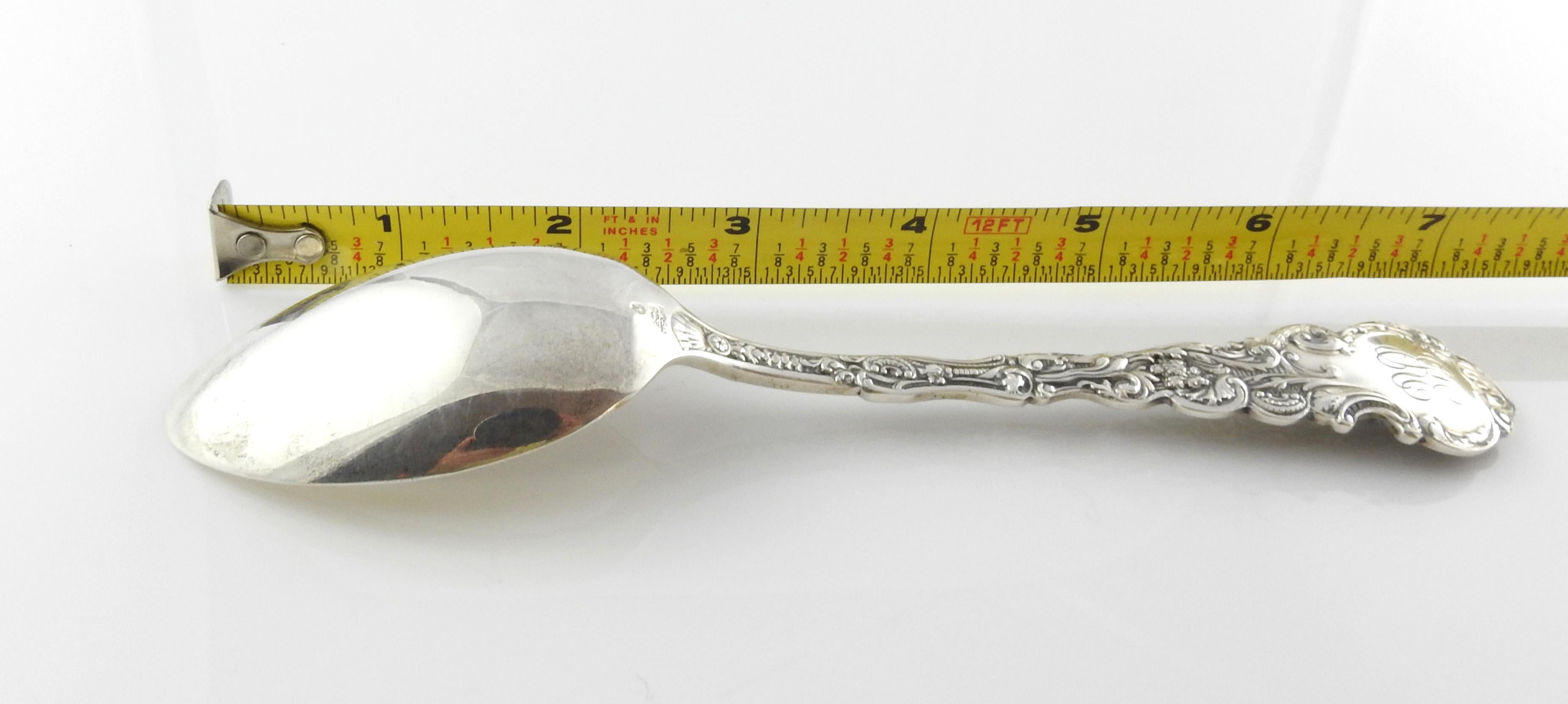 Set of 4 Gorham Versailles Sterling Silver Oval Soup/Dessert Spoon W/Mono For Sale 1
