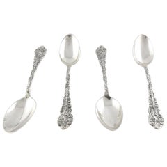 Set of 4 Gorham Versailles Sterling Silver Oval Soup/Dessert Spoon W/Mono