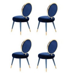 Set of 4 Graceful Dining Chairs, Royal Stranger