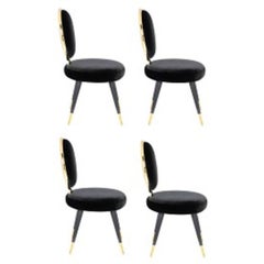 Set of 4 Graceful Dining Chairs, Royal Stranger