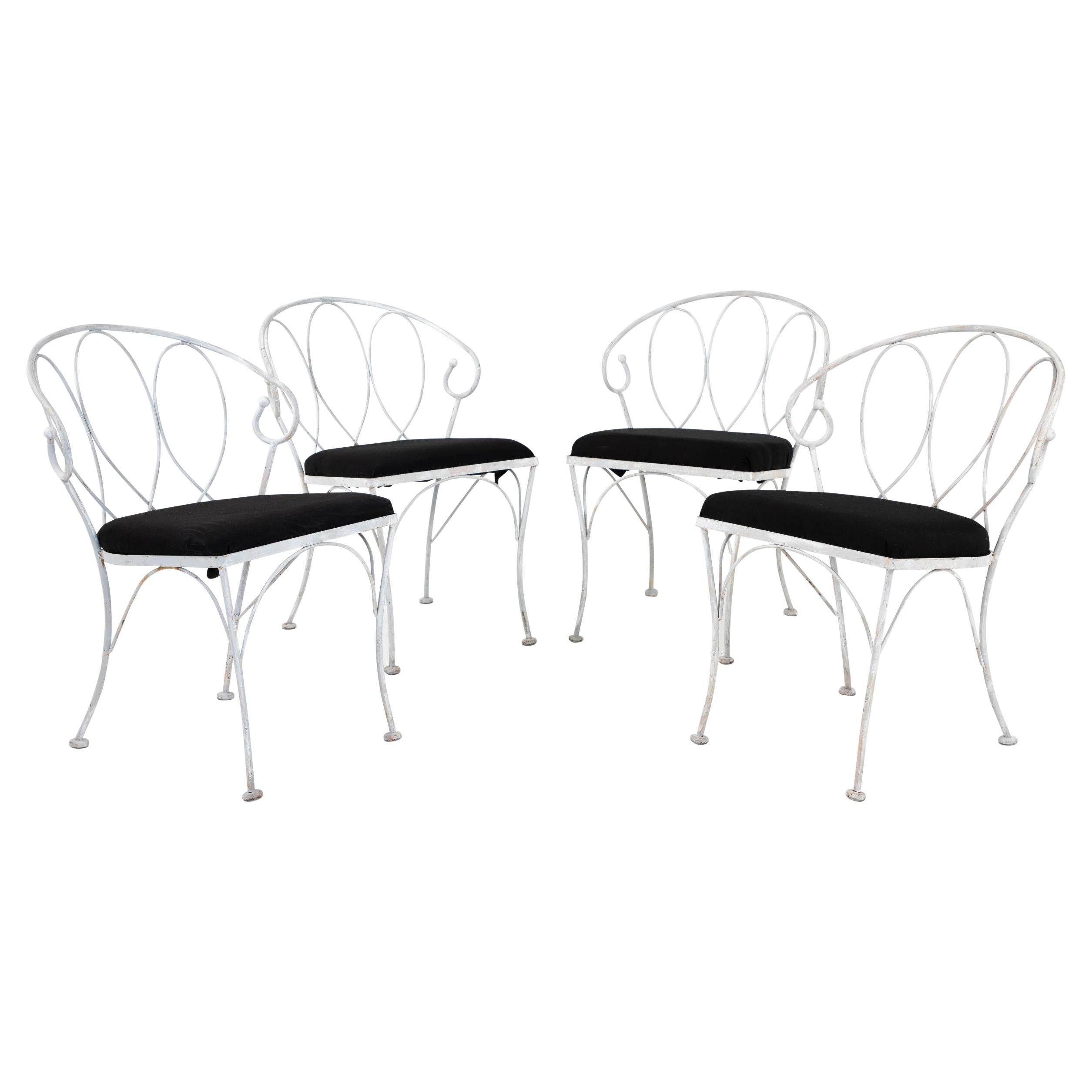 Set of 4 Gray Dining Chairs For Sale