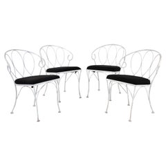 Retro Set of 4 Gray Dining Chairs