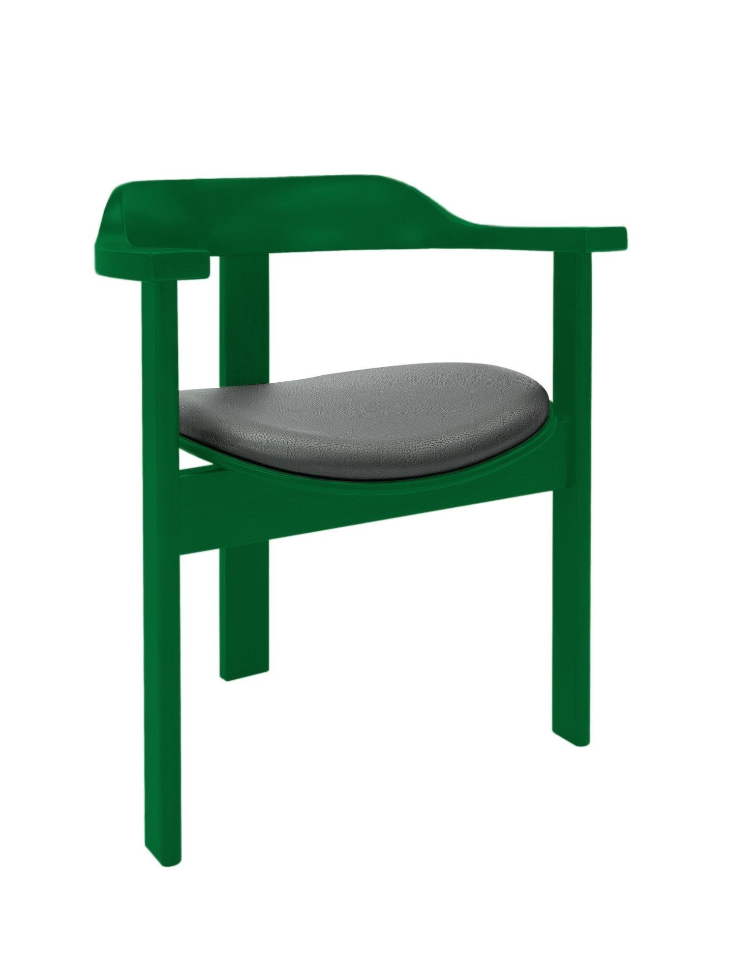 Mid-Century Modern Set of 4 Green Haussmann Armchairs by Robert & Trix Haussmann, Design 1964 For Sale