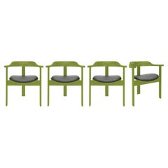 Set of 4 Green Haussmann Armchairs by Robert & Trix Haussmann, Design, 1964