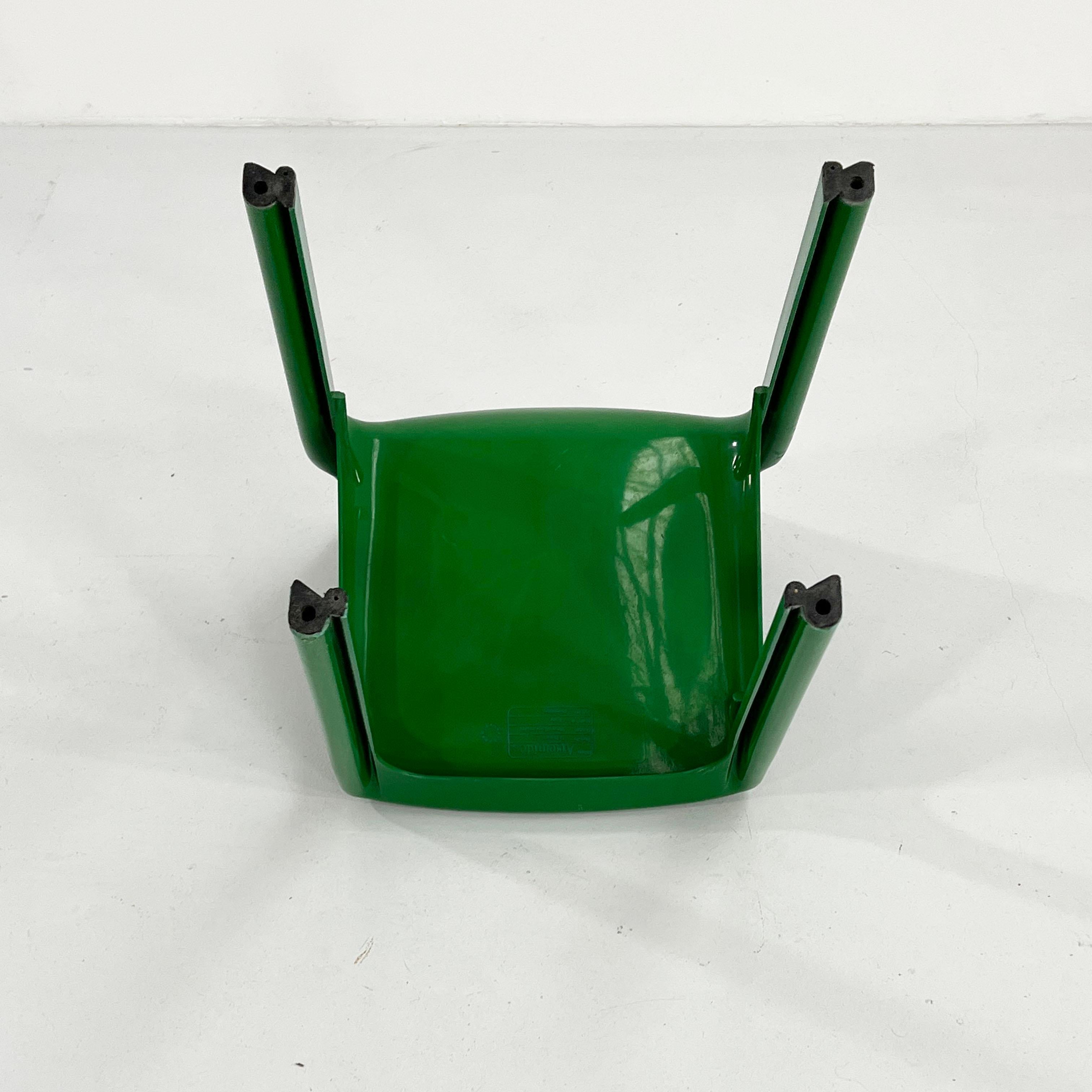 Set of 4 Green Selene Chairs by Vico Magistretti for Artemide, 1970s 5