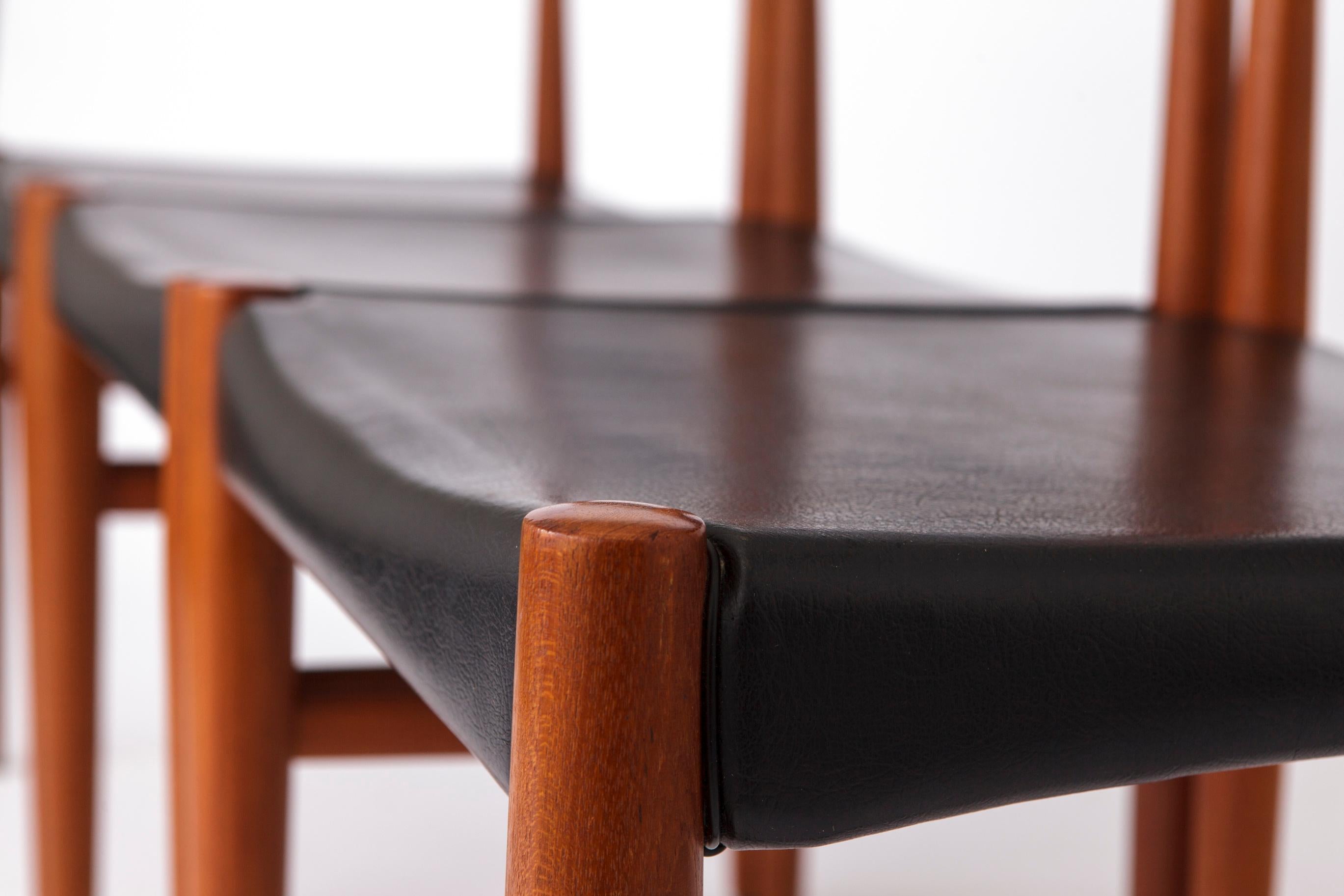 Set of 4 Grete Jalk Teak Dining Chairs for Glostrup, 1960s  Danish Mid-Century For Sale 2