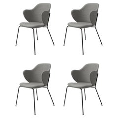 Set of 4 Grey Fiord Lassen Chairs by Lassen