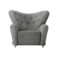 Set of 4 Grey Hallingdal The Tired Man Lounge Chair by Lassen