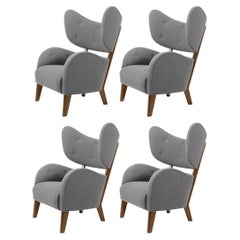 Ensemble de 4 chaises longues Sahco Zero en chêne gris « My Own Chair » par Lassen