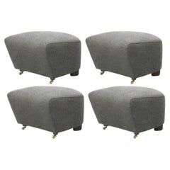Juego de 4 Reposapiés Hallingdal de roble ahumado gris el hombre cansado by Lassen