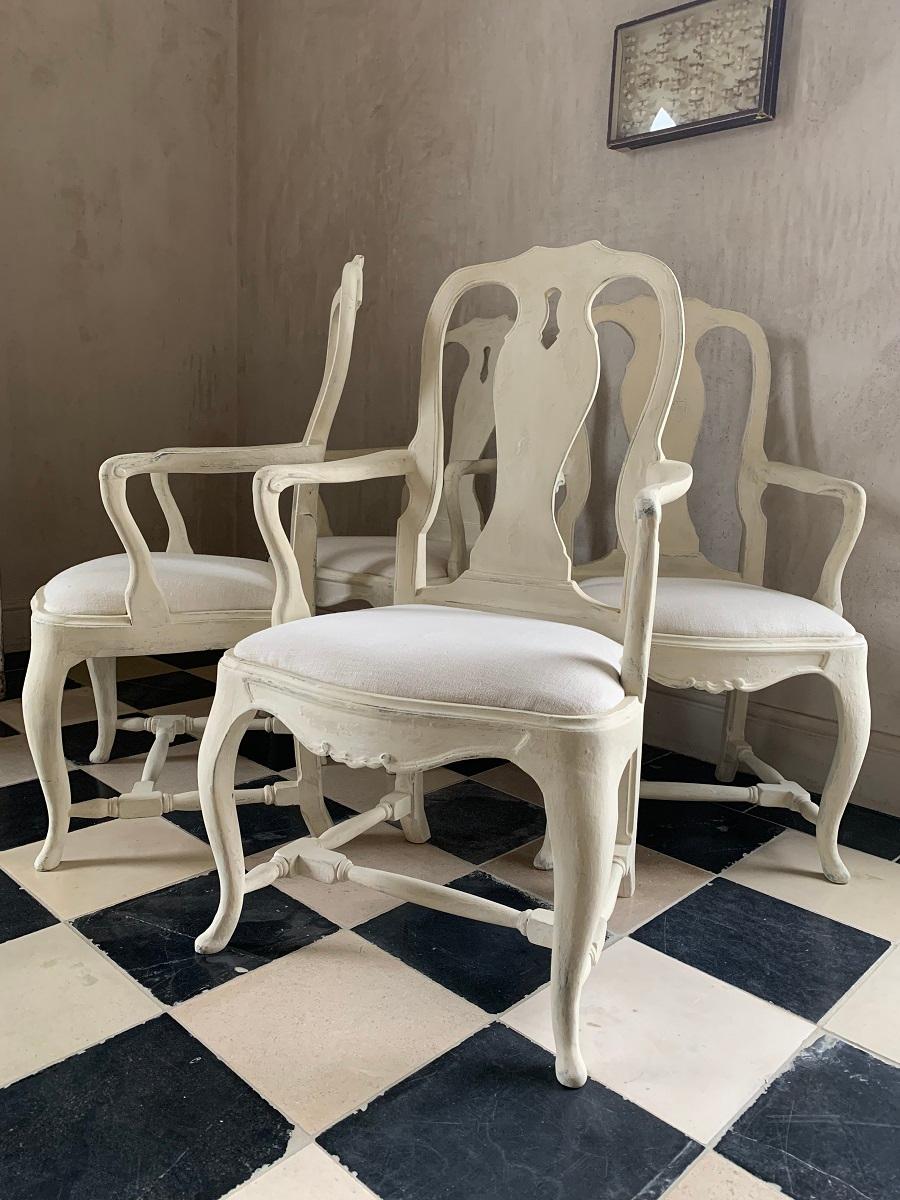Set of 4 Gustavian Style Armchairs 3