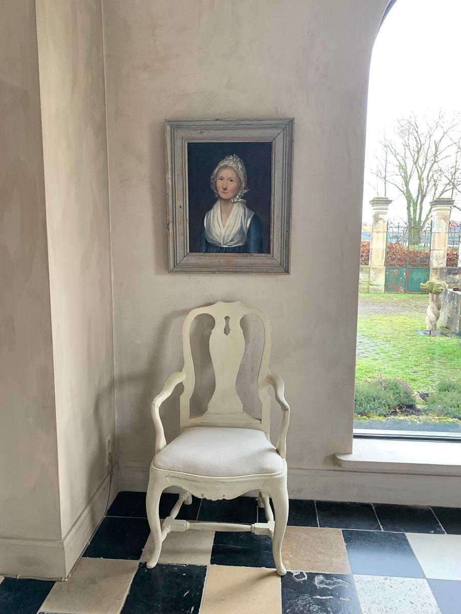 Belgian Set of 4 Gustavian Style Armchairs