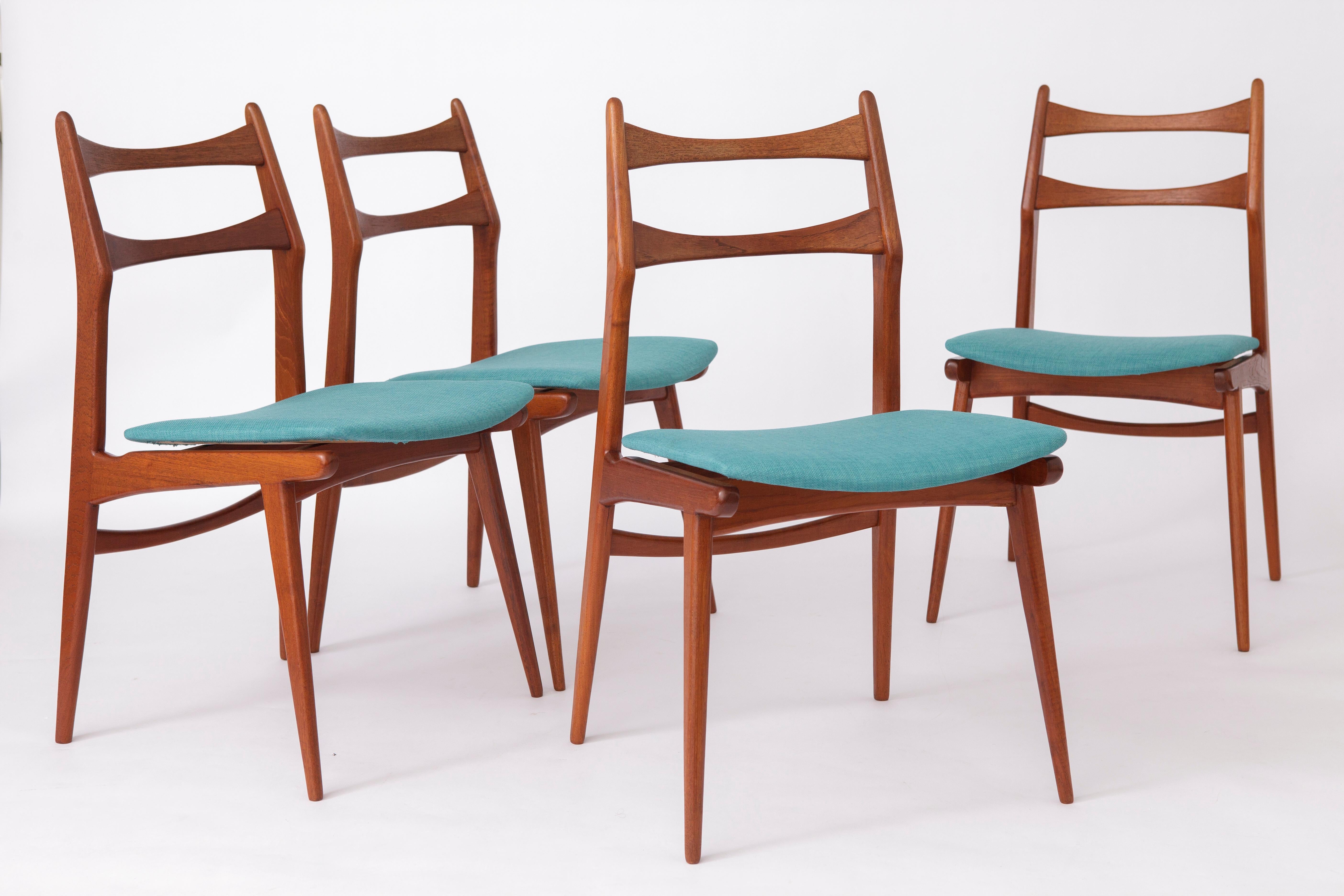 Tedesco Set di 4 sedie da pranzo in teak 