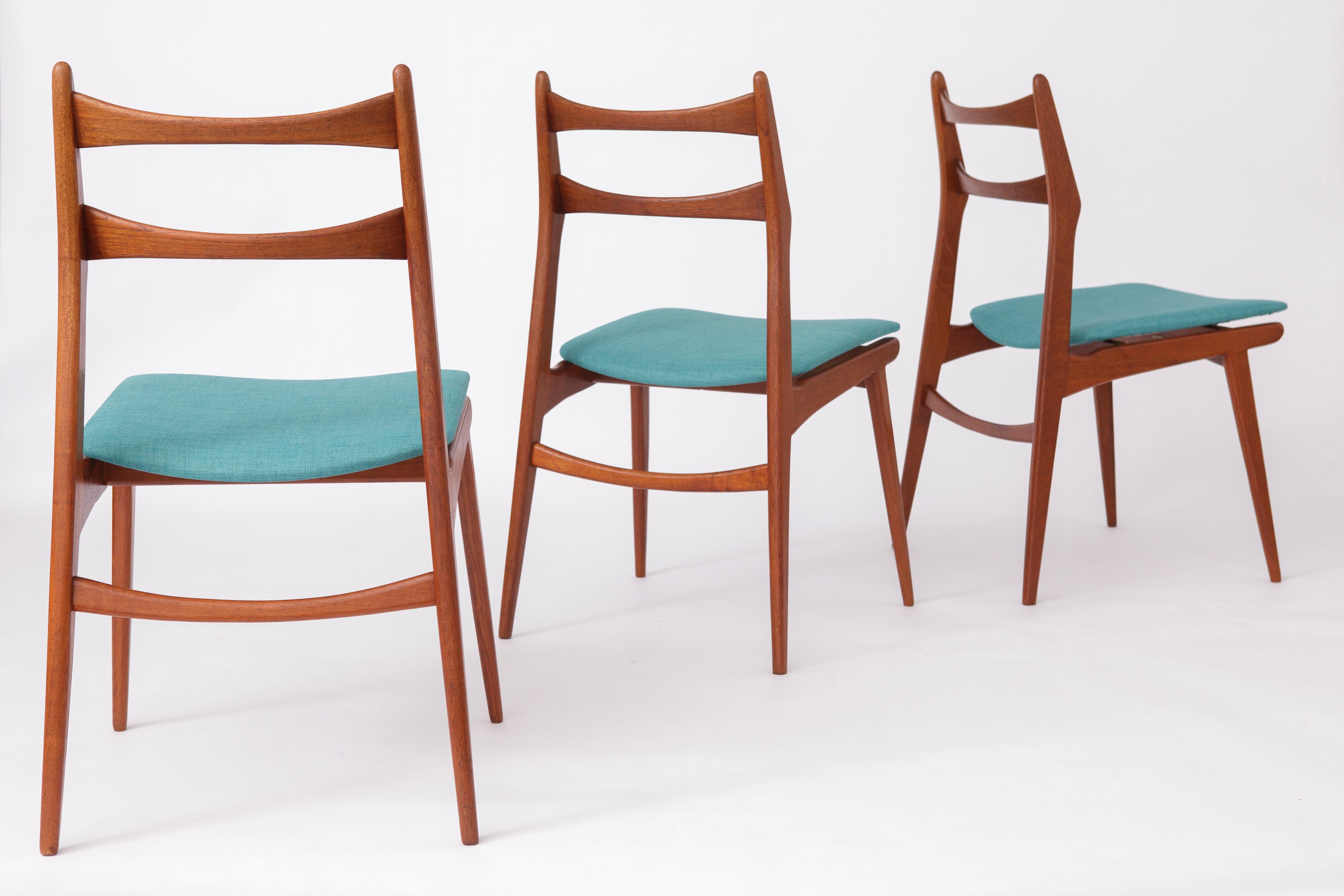 Set di 4 sedie da pranzo in teak 