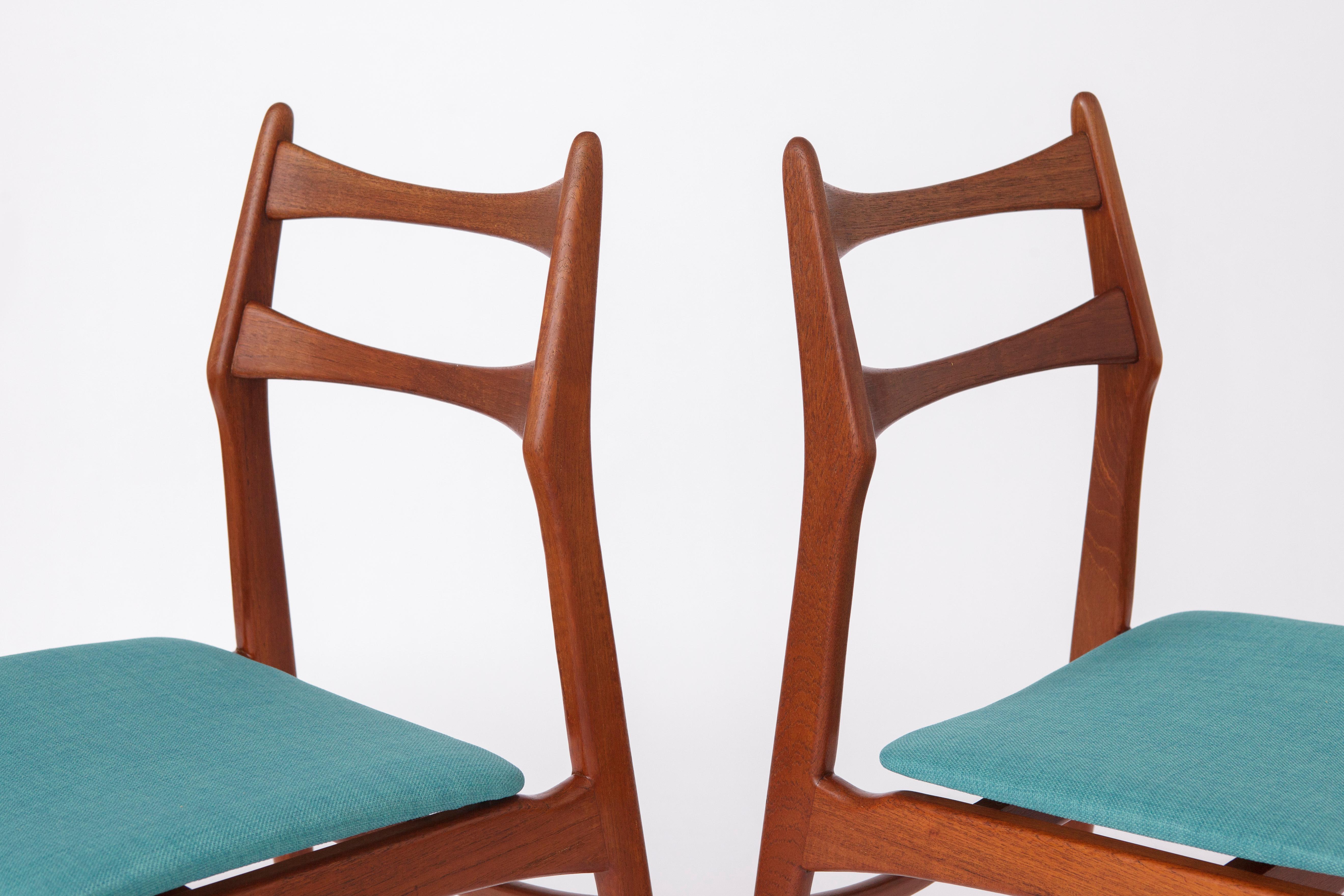 Metà XX secolo Set di 4 sedie da pranzo in teak 