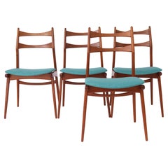 Set of 4 Habeo ��“Boomerang” Teak Dining Chairs, 1960s Germany  Mid-Century