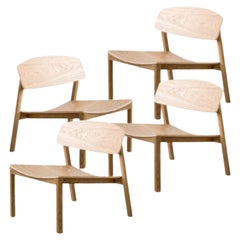 Ensemble de 4 fauteuils Halikko Launge en chêne, par Made by Choice