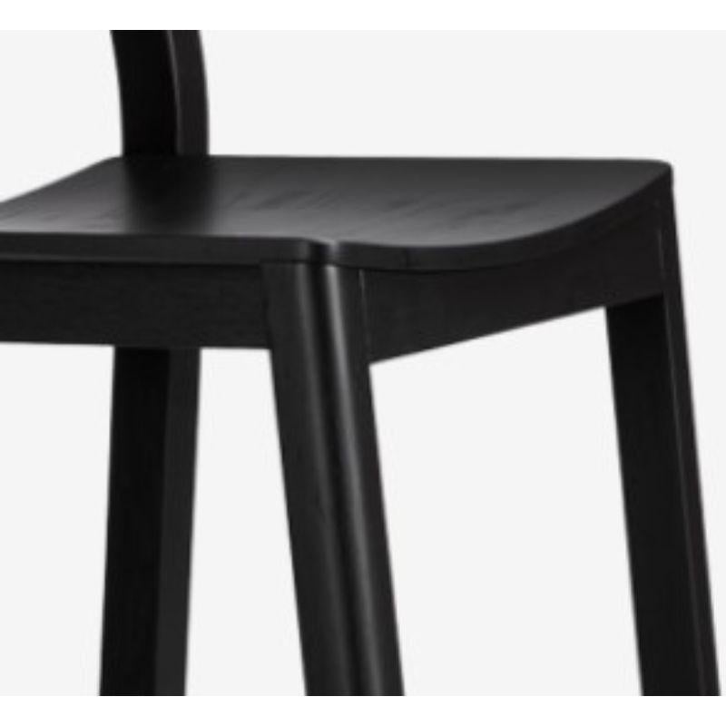 Post-Modern Set of 4, Halikko Stool Backrest, Black by Made by Choice For Sale