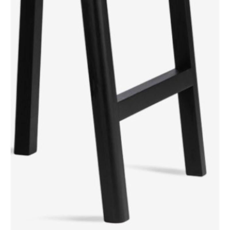 Finnish Set of 4, Halikko Stool Backrest, Tall & Black by Made by Choice