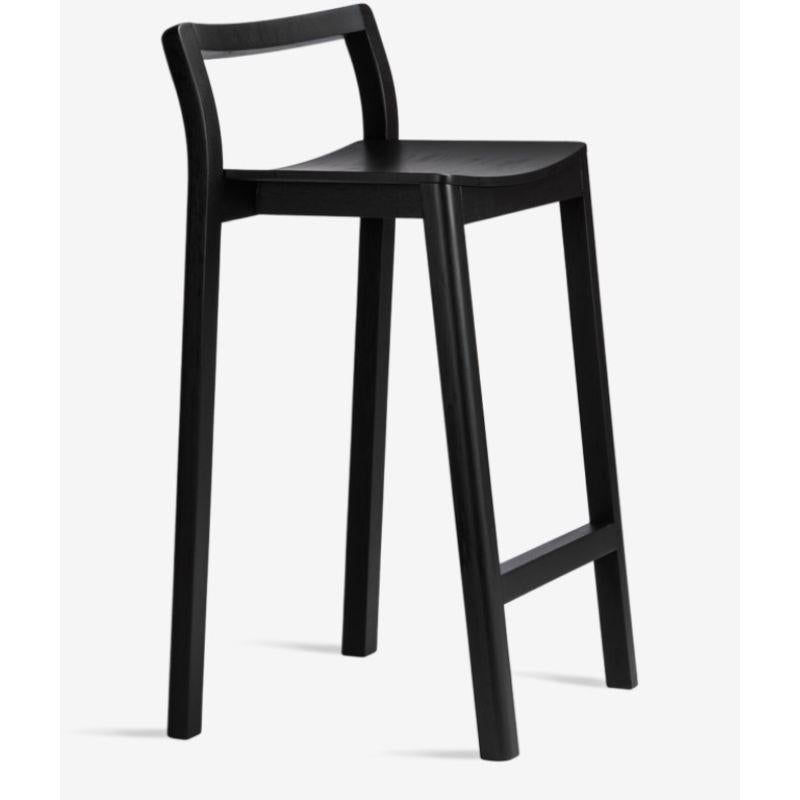 Set of 4, Halikko Stool Backrest, Tall & Black by Made by Choice In New Condition In Geneve, CH