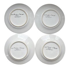 Set of 4 Hand-Painted Fruit Plates - Cidalia, Conimbricer Portugal