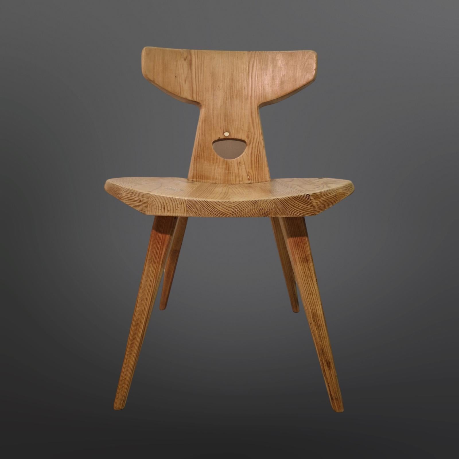 Set of 4 handcrafted chairs by Jacob Kielland Brandt for Christiansen, Denmark 5
