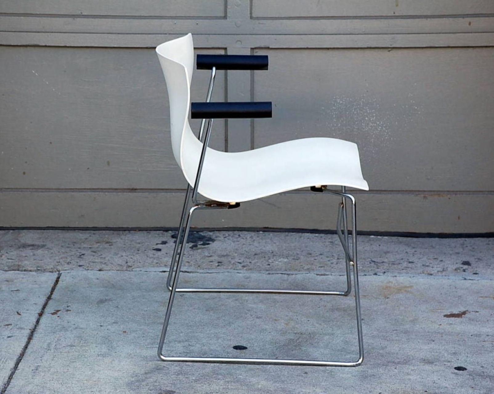 Set aus 4 Taschentuchsesseln von Massimo Vignelli für Knoll im Zustand „Hervorragend“ im Angebot in Los Angeles, CA