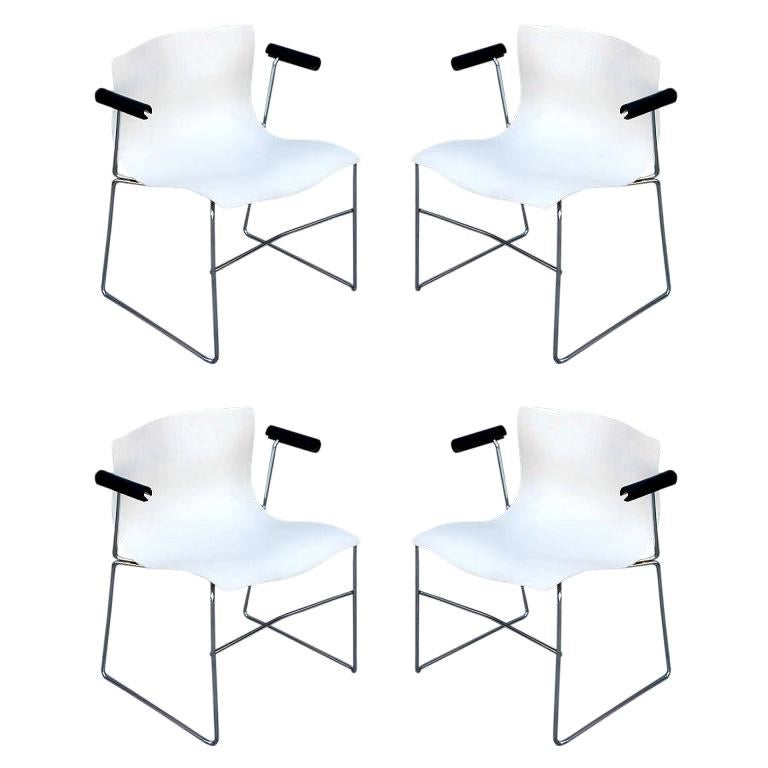 Ensemble de 4 fauteuils Handkerchief de Massimo Vignelli pour Knoll en vente