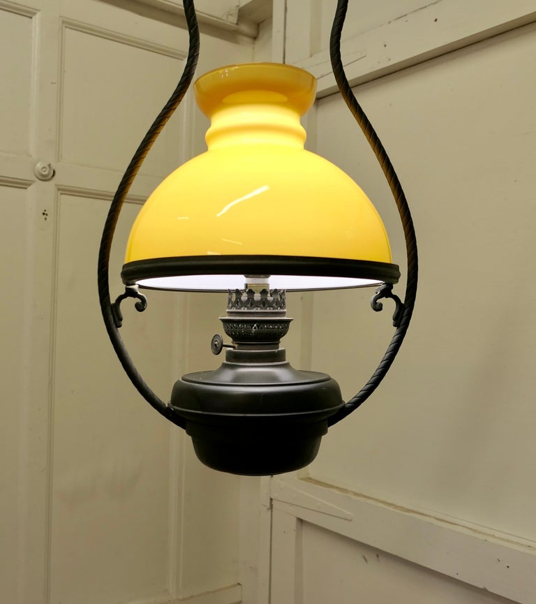 Set of 4 Hanging Bistro Table Oil Lamps For Sale at 1stDibs