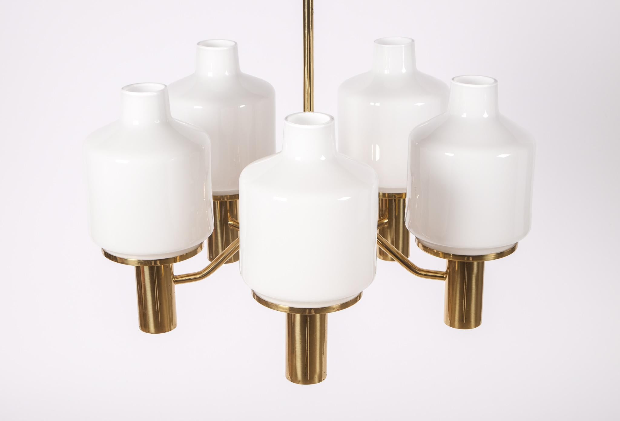 Set di 4 lampadari in ottone Hans-Agne Jakobsson 