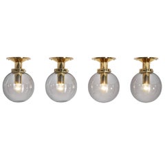 Vintage Set of 4 Hans-Agne Jakobsson "T-472" Ceiling Lamps for Markaryd, Sweden 1960s