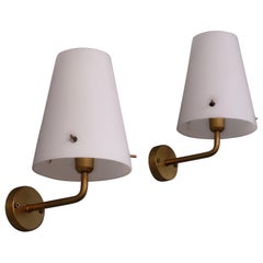Set of 4 Hans Bergström Wall Lamps Model 407, 1950s