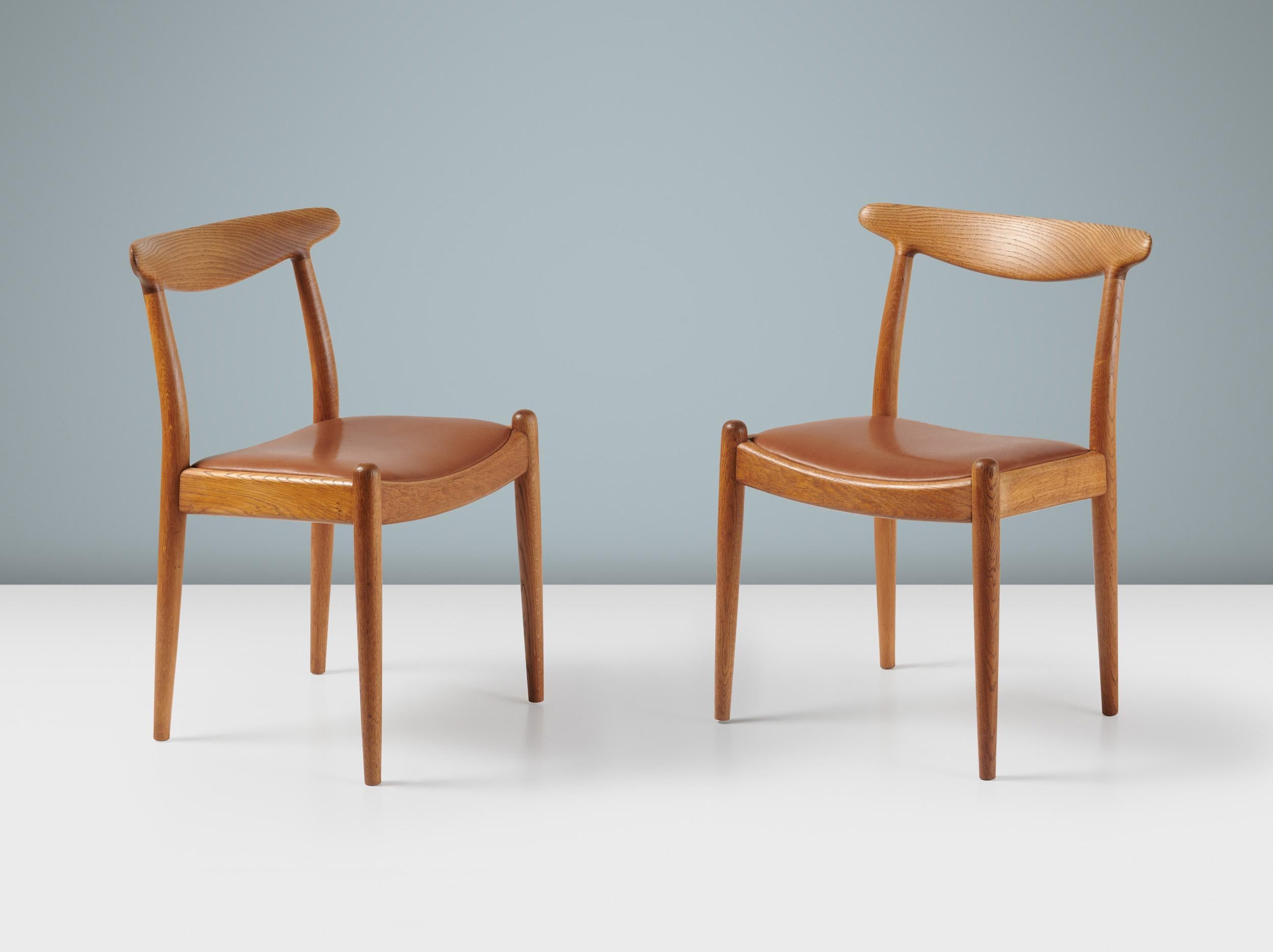 Danese Set di 4 sedie da pranzo Hans Wegner 1950 Oak in vendita