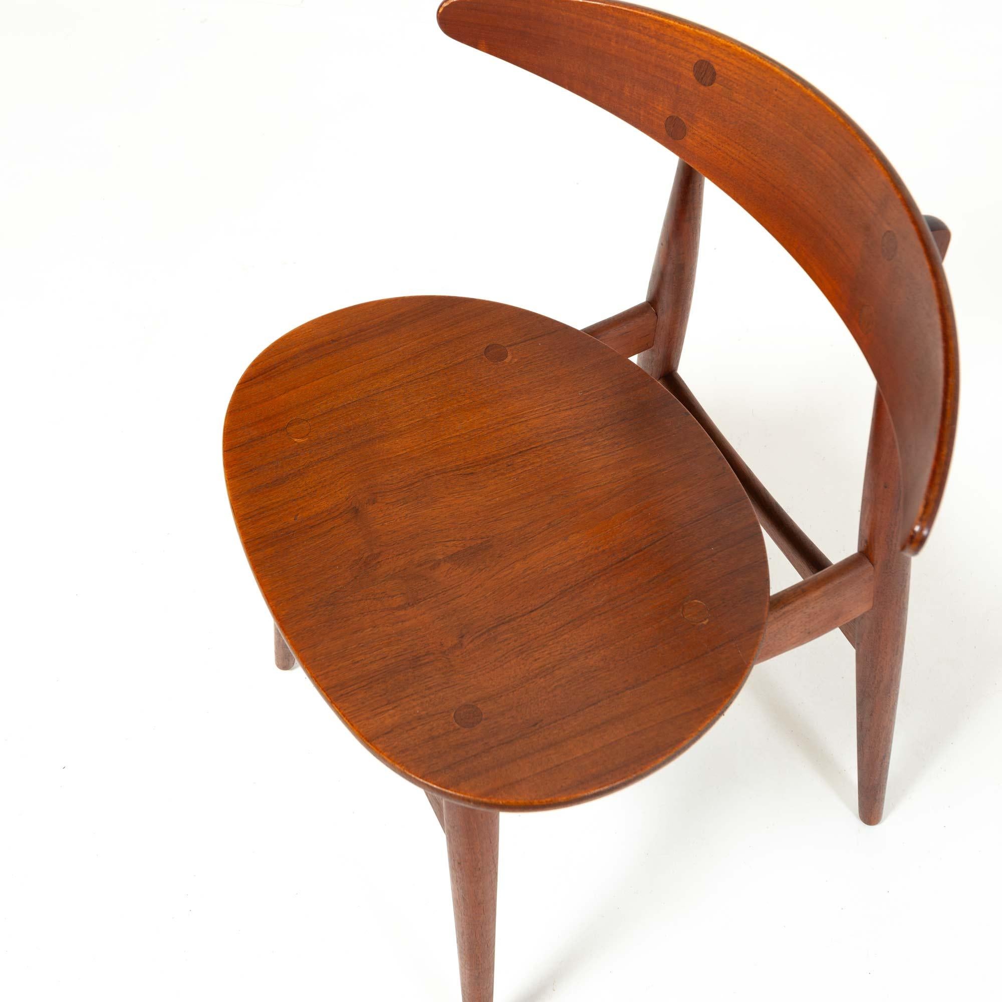Set di 4 sedie Hansen per Carl Hansen & Son CH-33 in teak in vendita 4