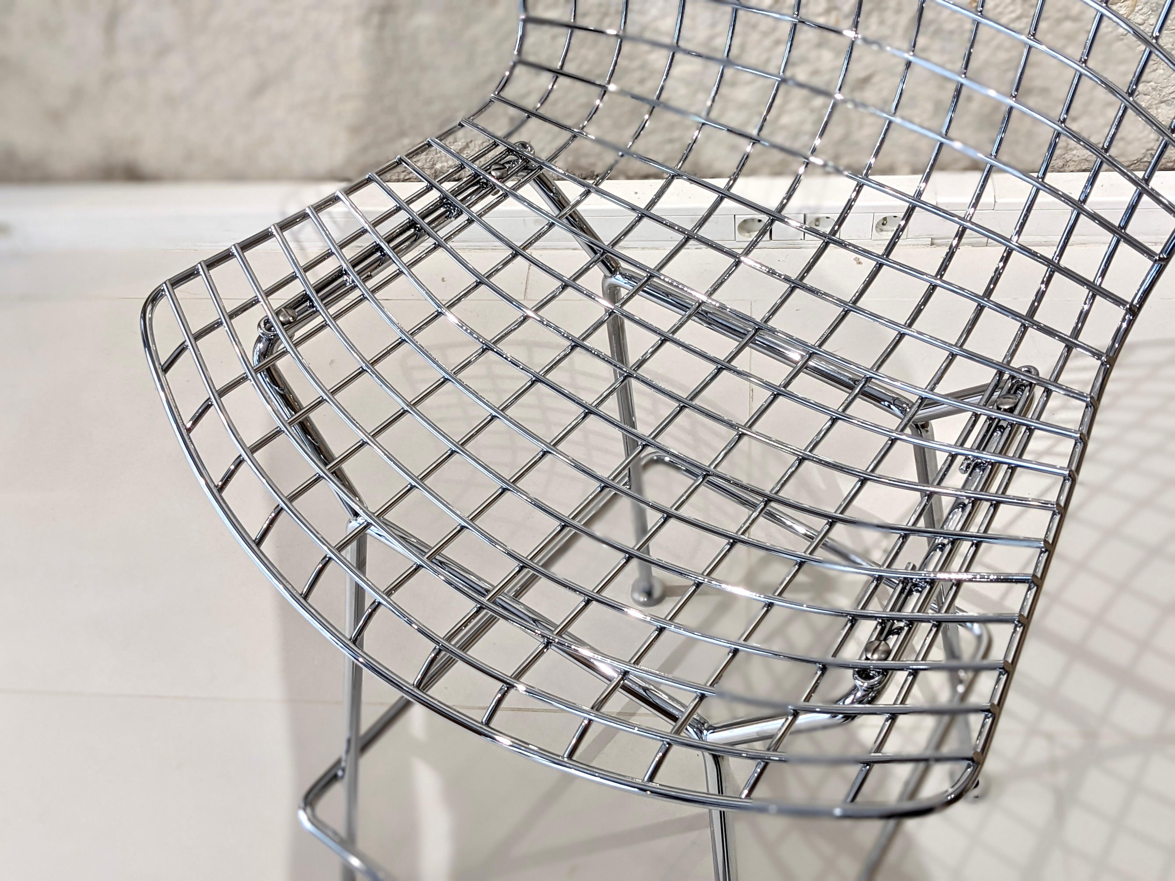Set of 4 Harry Bertoia Bar Stools for Knoll 5