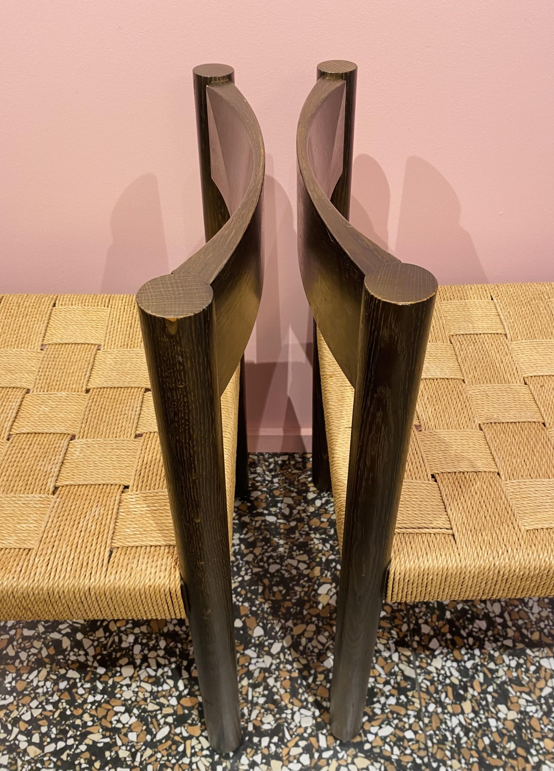 Set of 4 dining chairs by Robert Haussmann for Dietiker, Circa 1960. 2