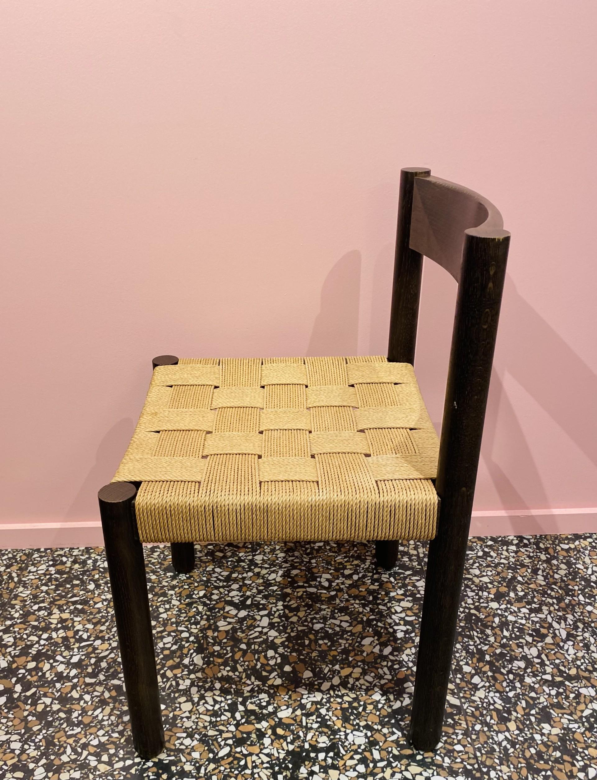 Set of 4 dining chairs by Robert Haussmann for Dietiker, Circa 1960. 4