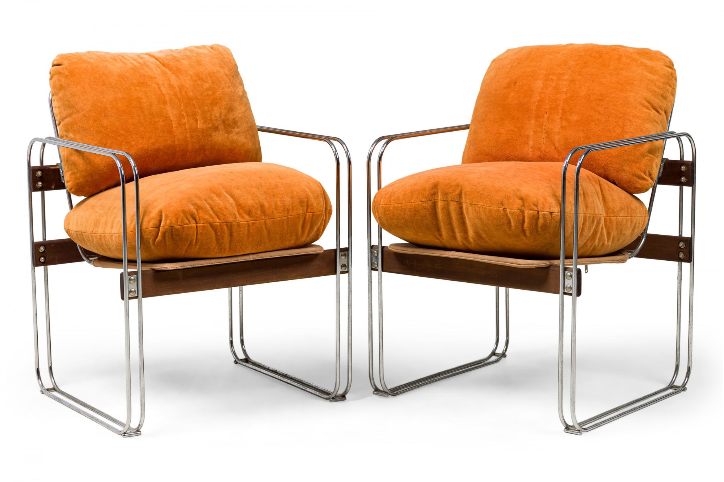 Set of 4 Heinz Meier for Landes Midcentury "Ascona" Chrome Chairs