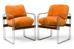 Set of 4 Heinz Meier for Landes Midcentury "Ascona" Chrome Chairs