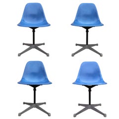 Set of 4 Herman Miller Eames Swivel Dining or Desk Chairs