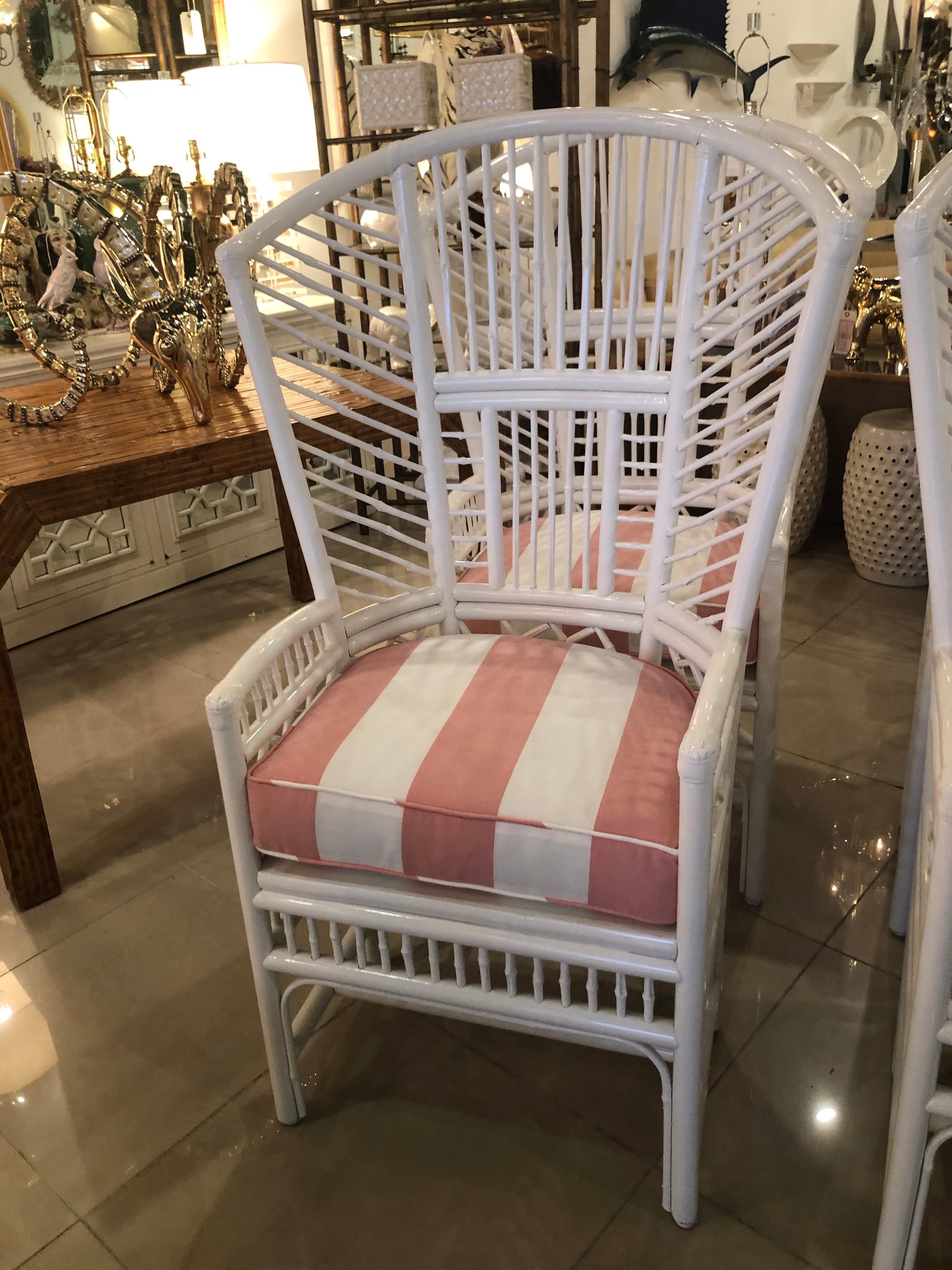 white wicker dining chair