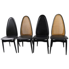 Set of 4 High Back Folding Chairs by Stackmore
