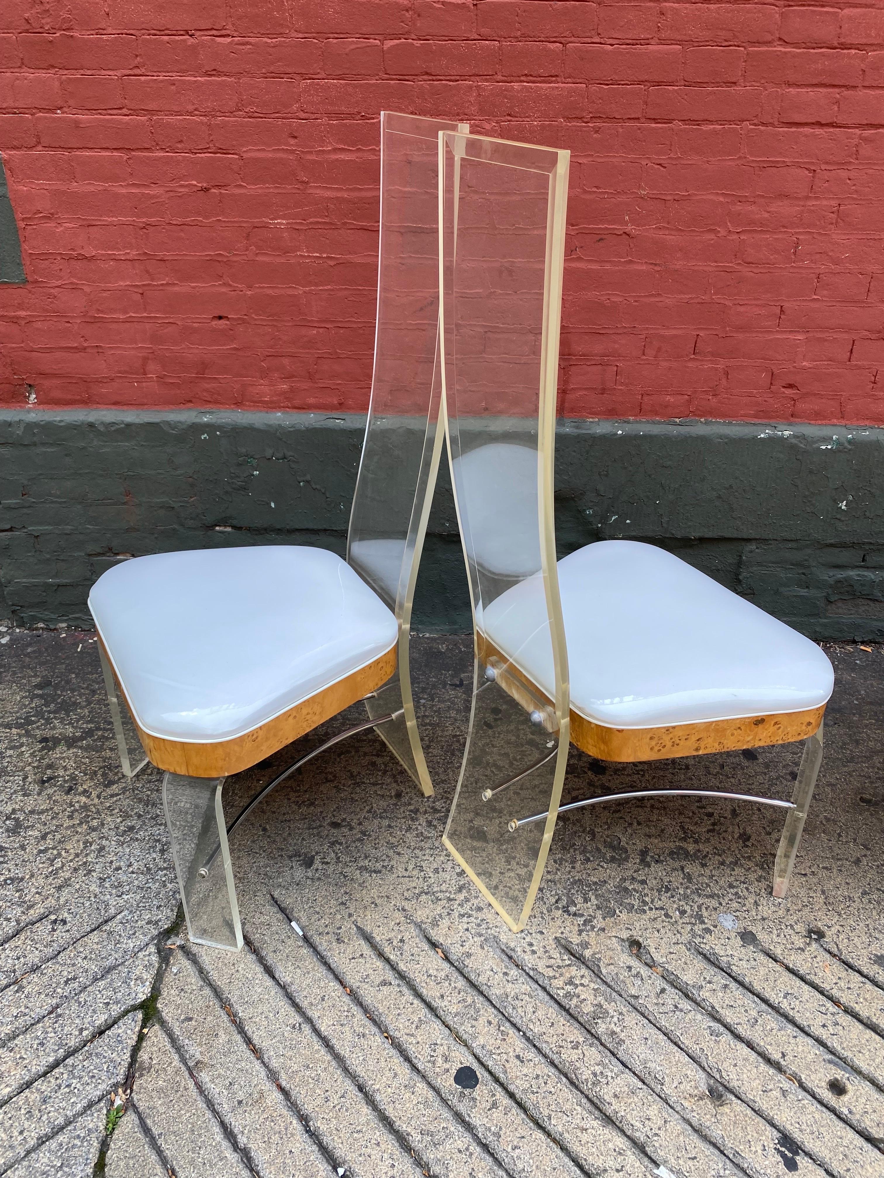 vintage lucite dining chairs