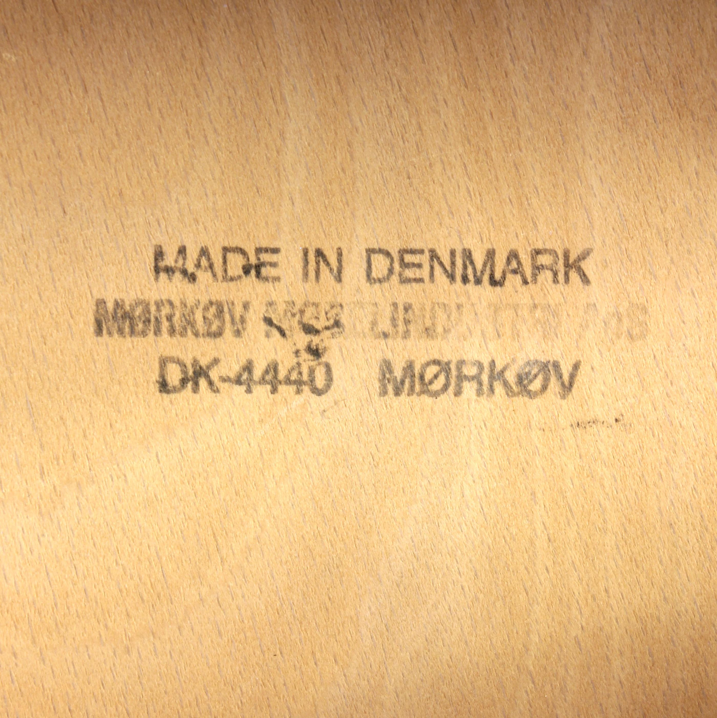 Set of 4 High Back Postmodern Chairs Form Mørkøv Møbelindustri Aps, 1980s For Sale 9