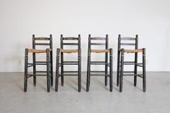 Ensemble de quatre tabourets à hauteur de comptoir Hindeloopen Rush avec designs peints