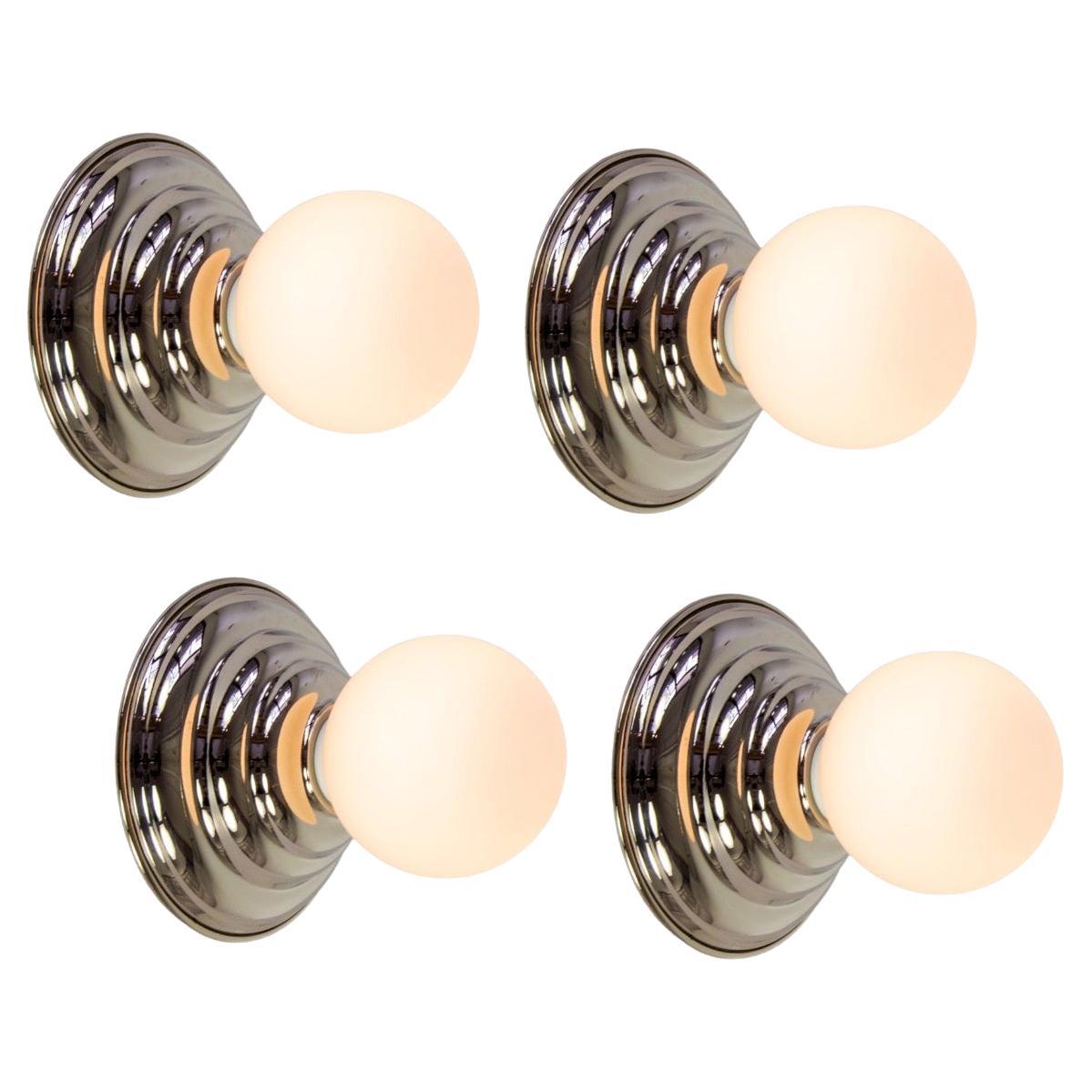 Set of 4 Hive Sconces by Research.Lighting, Polished Nickel, Made to Order For Sale