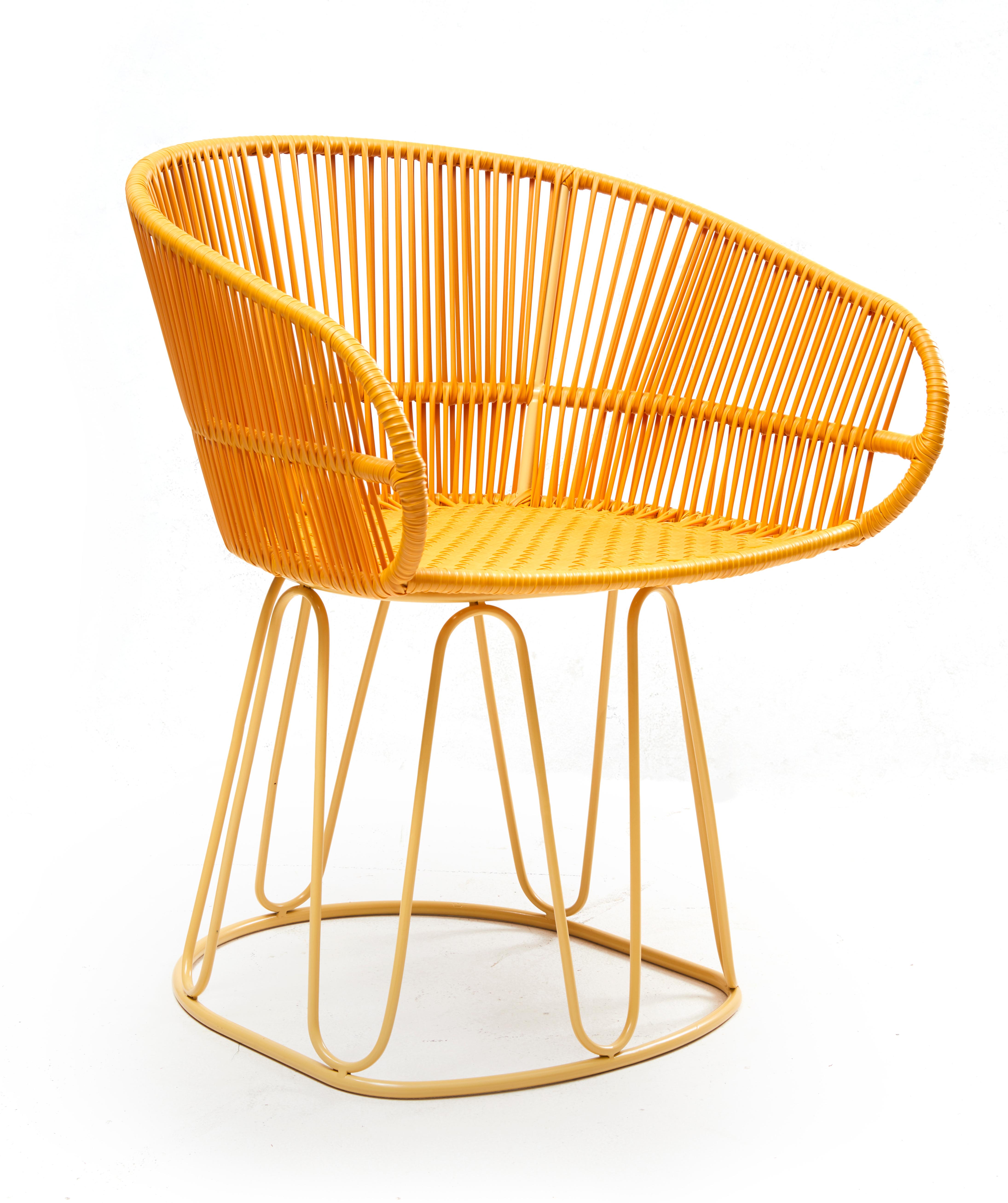 German Set of 4 Honey Circo Dining Chair by Sebastian Herkner For Sale