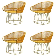 Set of 4 Honey Circo Lounge Chair by Sebastian Herkner