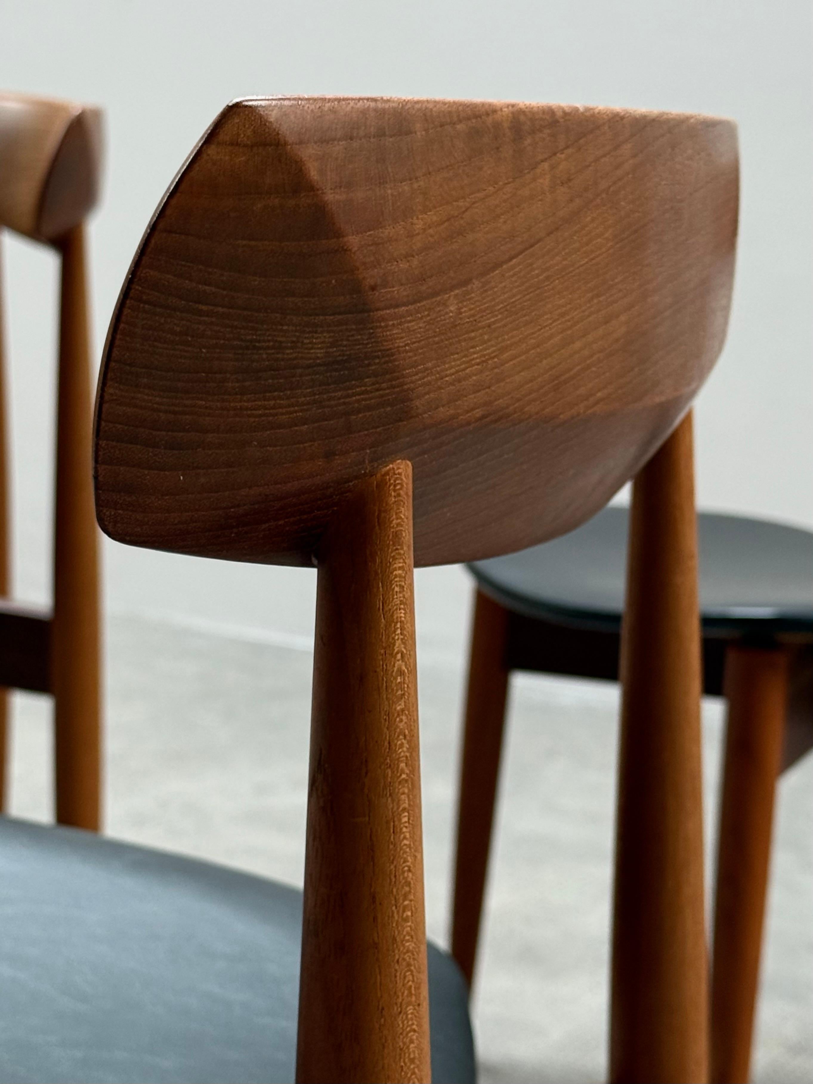 SET OF 4 H.W. KLEIN FOR BRAMIN TEAK WOOD DINING CHAIRS, DENMARK 1960s For Sale 4